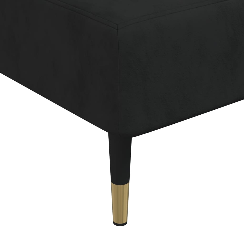 vidaXL Schlafsofa in L-Form Schwarz 279x140x70 cm Samt