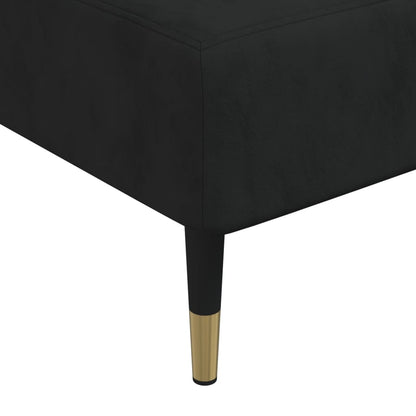 vidaXL Schlafsofa in L-Form Schwarz 279x140x70 cm Samt