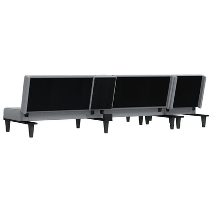 vidaXL Schlafsofa in L-Form Hellgrau 255x140x70 cm Stoff
