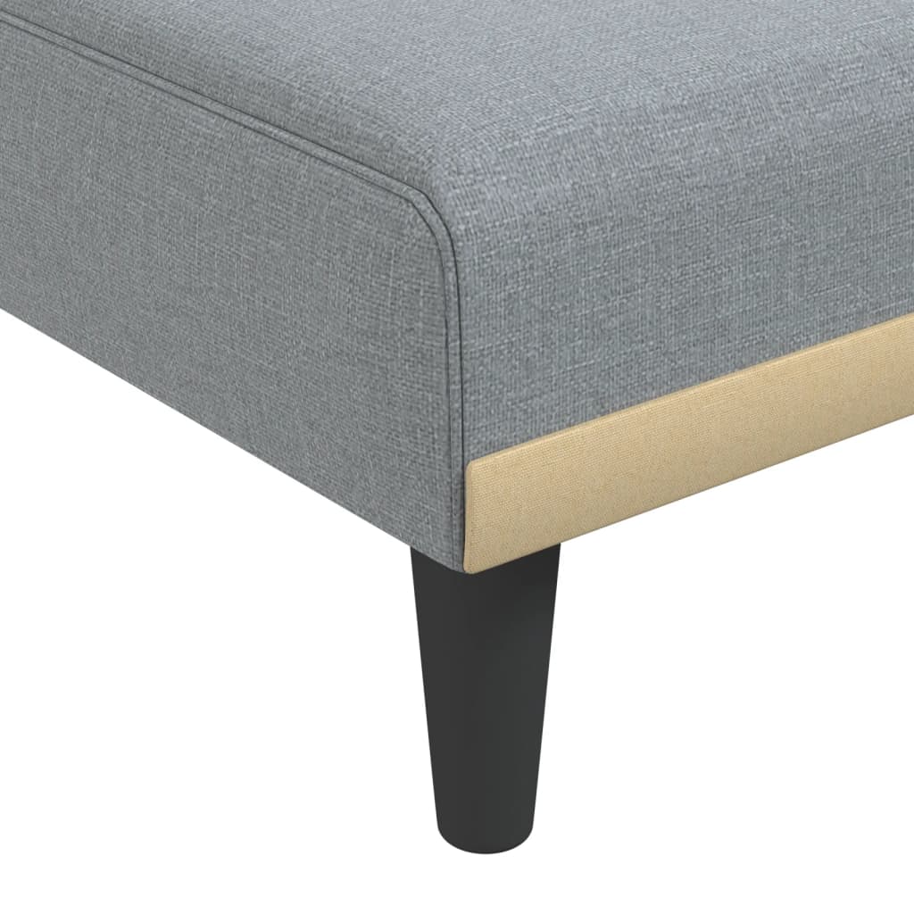 vidaXL Schlafsofa in L-Form Hellgrau 255x140x70 cm Stoff