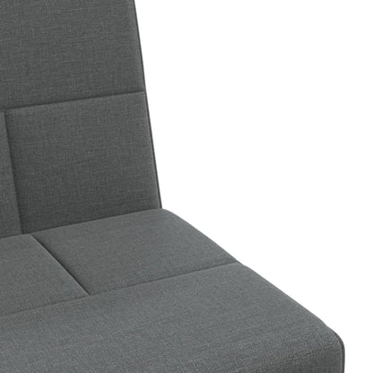 vidaXL Schlafsofa in L-Form Dunkelgrau 255x140x70 cm Stoff