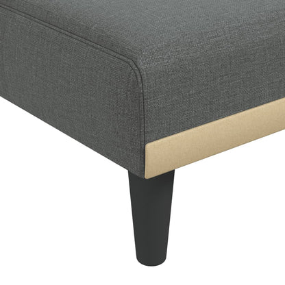 vidaXL Schlafsofa in L-Form Dunkelgrau 255x140x70 cm Stoff
