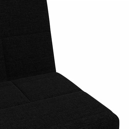 vidaXL Canapé-lit d'angle Noir 255x140x70 cm Tissu