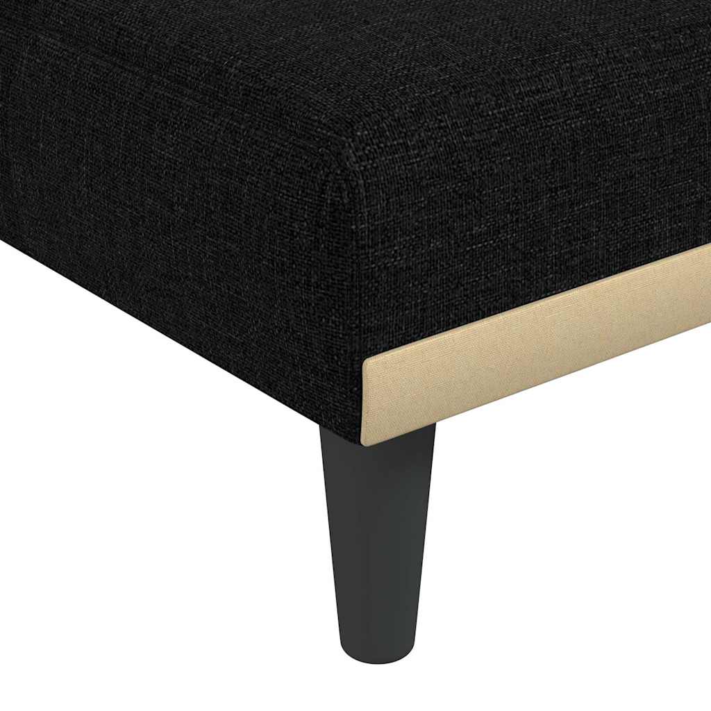 vidaXL Schlafsofa in L-Form Schwarz 275x140x70 cm Stoff