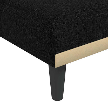 vidaXL Schlafsofa in L-Form Schwarz 275x140x70 cm Stoff