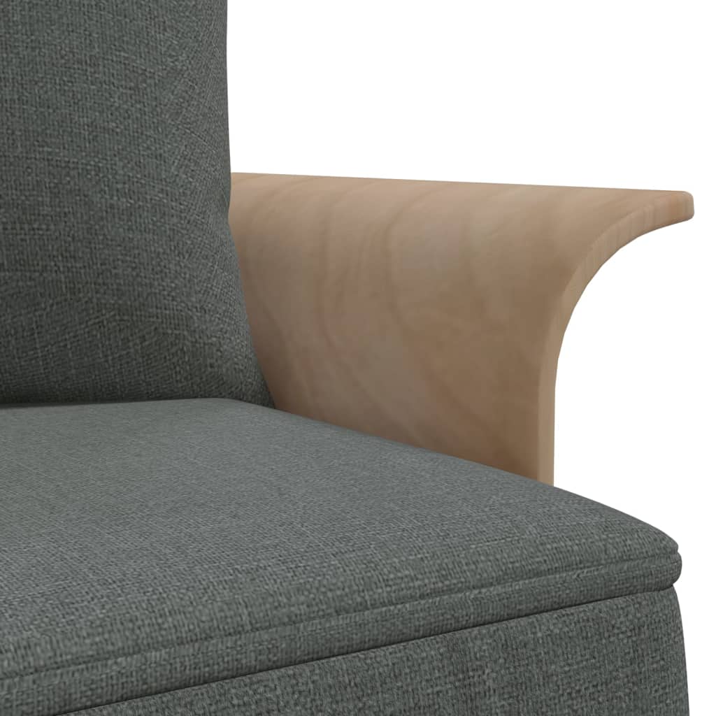 vidaXL Schlafsofa in L-Form Dunkelgrau 279x140x70 cm Stoff