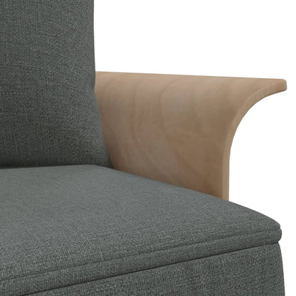 vidaXL Schlafsofa in L-Form Dunkelgrau 279x140x70 cm Stoff