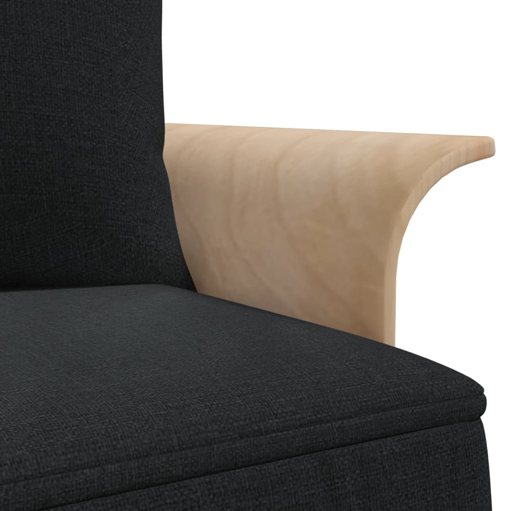 vidaXL Schlafsofa in L-Form Schwarz 279x140x70 cm Stoff