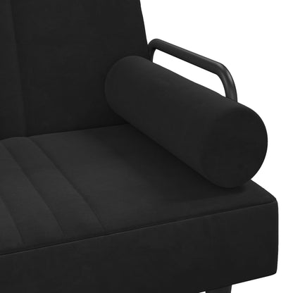 vidaXL Schlafsofa in L-Form Schwarz 260x140x70 cm Samt
