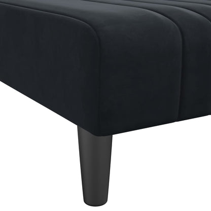 vidaXL Schlafsofa in L-Form Schwarz 260x140x70 cm Samt