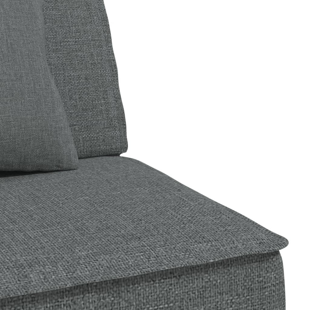 vidaXL Schlafsofa in L-Form Dunkelgrau 255x140x70 cm Stoff