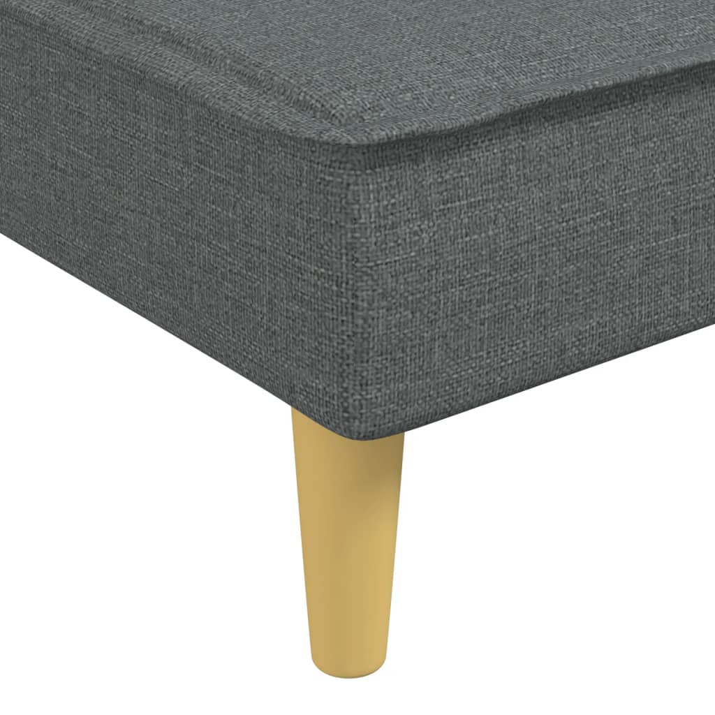 vidaXL Schlafsofa in L-Form Dunkelgrau 255x140x70 cm Stoff