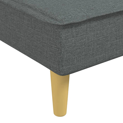 vidaXL Schlafsofa in L-Form Dunkelgrau 255x140x70 cm Stoff