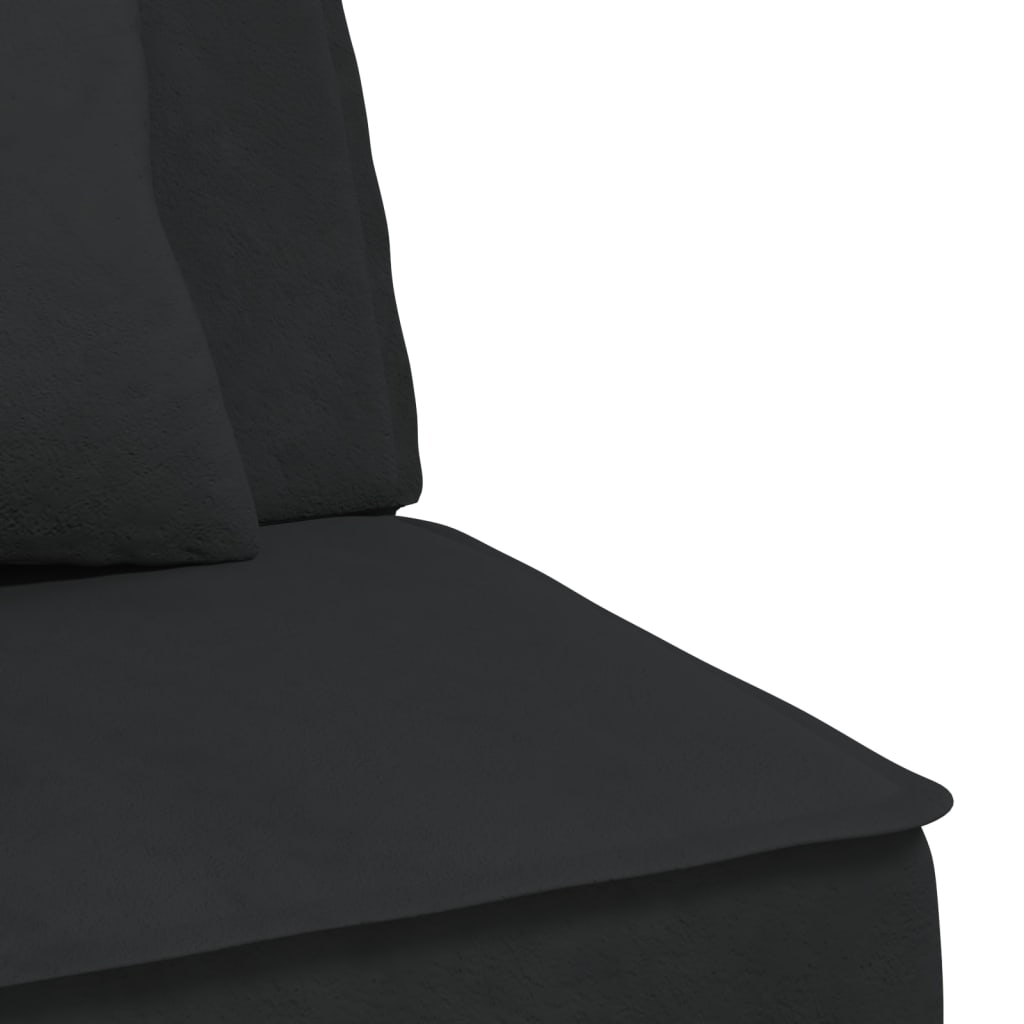 vidaXL Schlafsofa in L-Form Schwarz 255x140x70 cm Samt