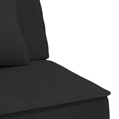 vidaXL Schlafsofa in L-Form Schwarz 255x140x70 cm Samt