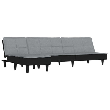 vidaXL Schlafsofa in L-Form Hellgrau 255x140x70 cm Stoff