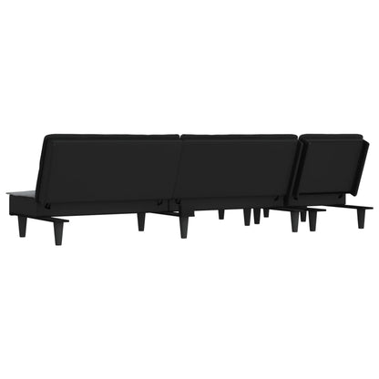vidaXL Schlafsofa in L-Form Hellgrau 255x140x70 cm Stoff