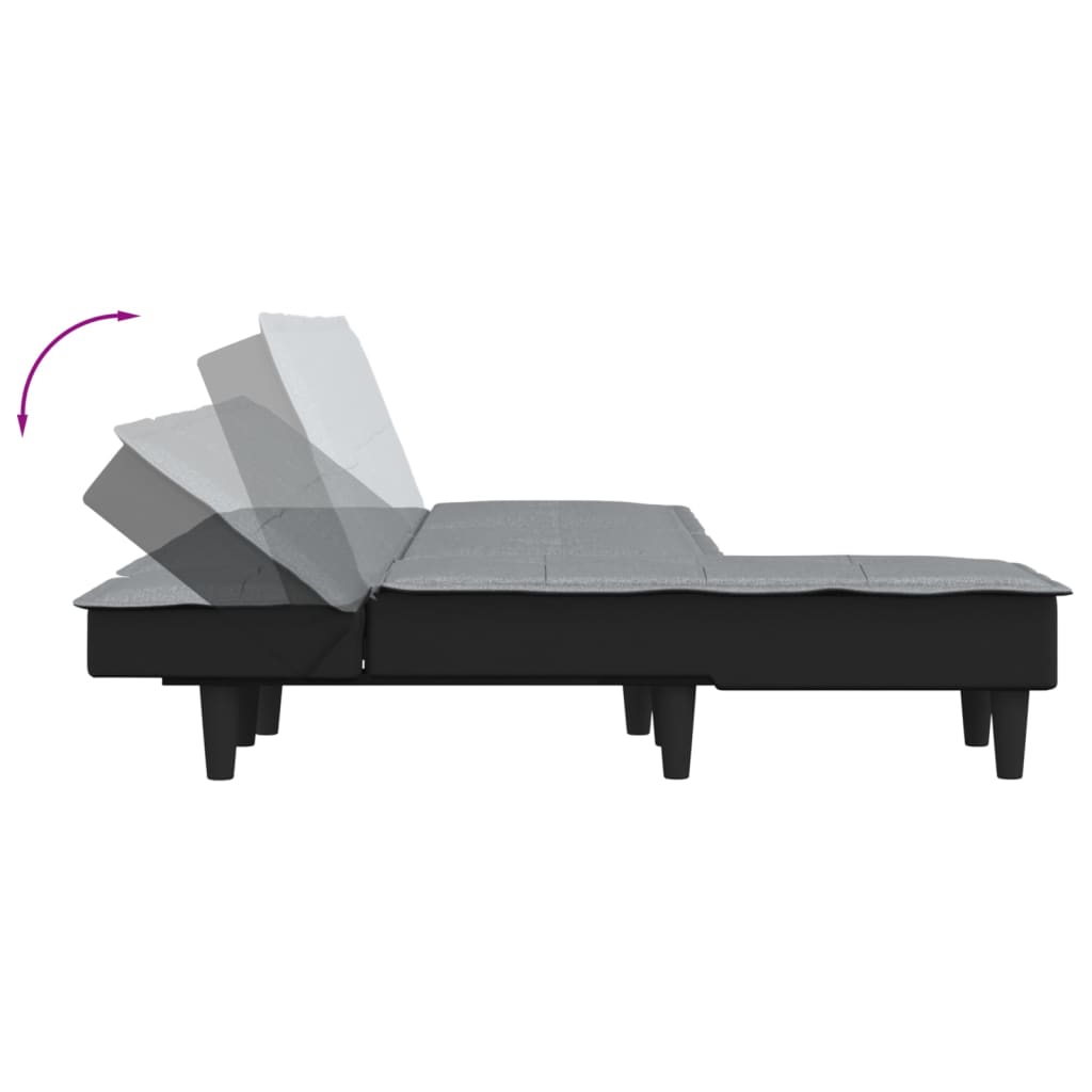 vidaXL Schlafsofa in L-Form Hellgrau 255x140x70 cm Stoff