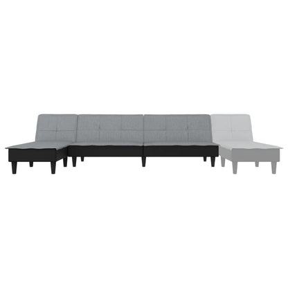 vidaXL Schlafsofa in L-Form Hellgrau 255x140x70 cm Stoff