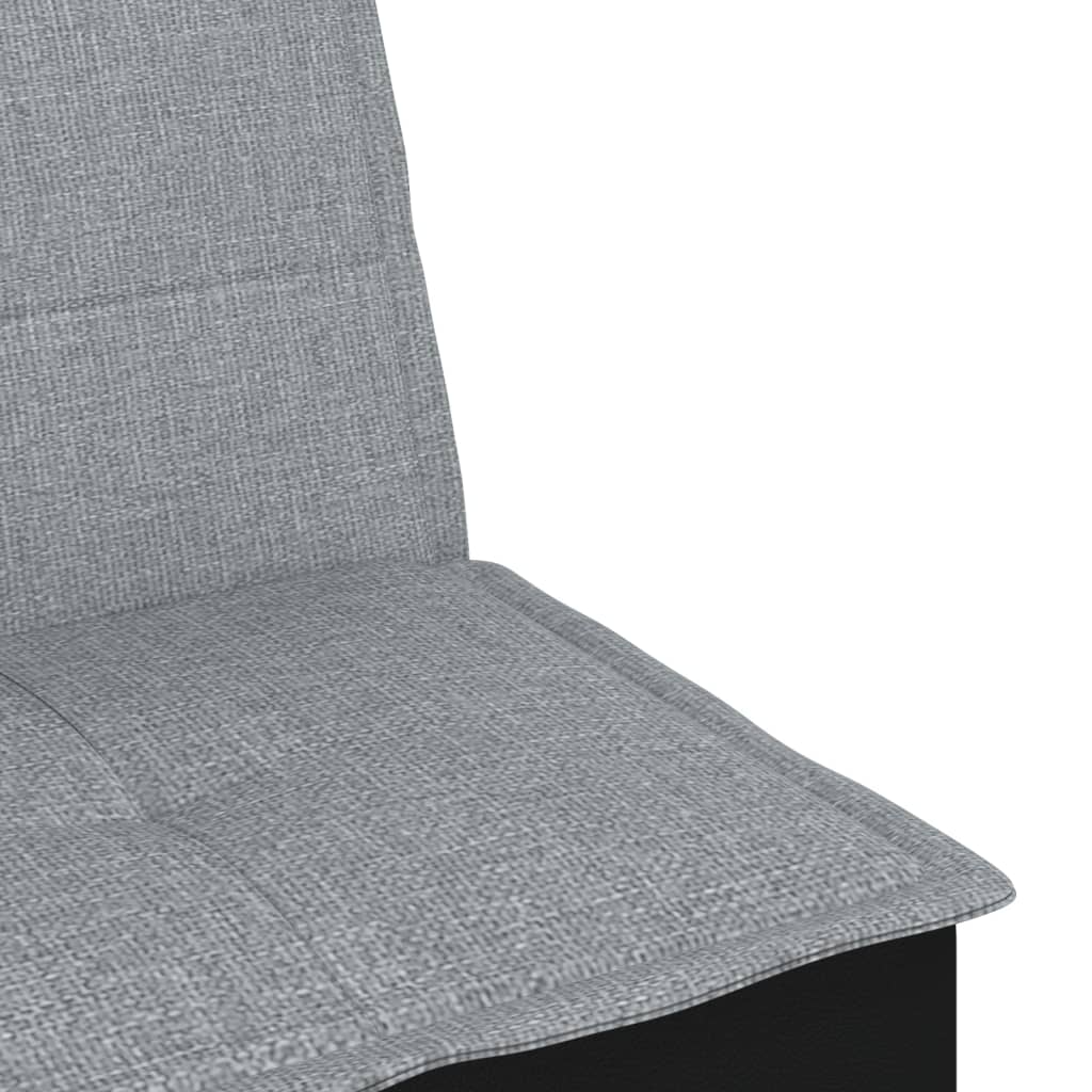 vidaXL Schlafsofa in L-Form Hellgrau 255x140x70 cm Stoff
