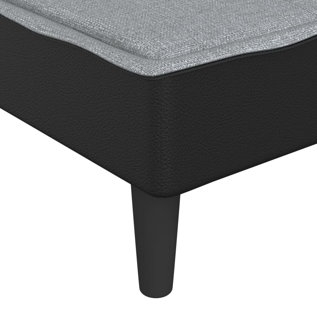 vidaXL Schlafsofa in L-Form Hellgrau 255x140x70 cm Stoff
