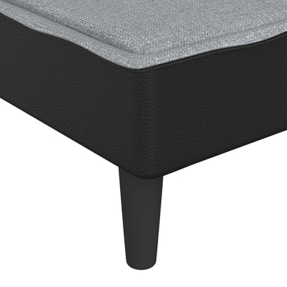 vidaXL Schlafsofa in L-Form Hellgrau 255x140x70 cm Stoff