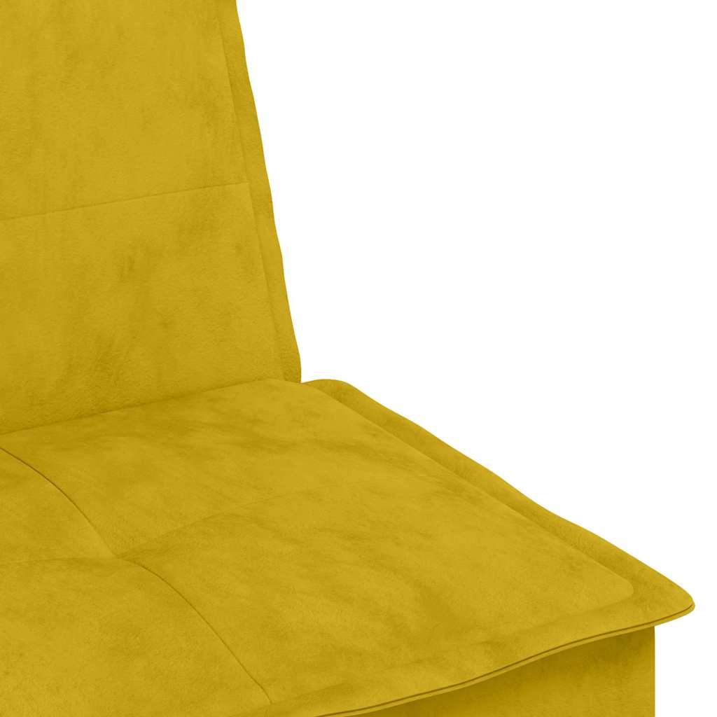 vidaXL Schlafsofa in L-Form Gelb 255x140x70 cm Samt