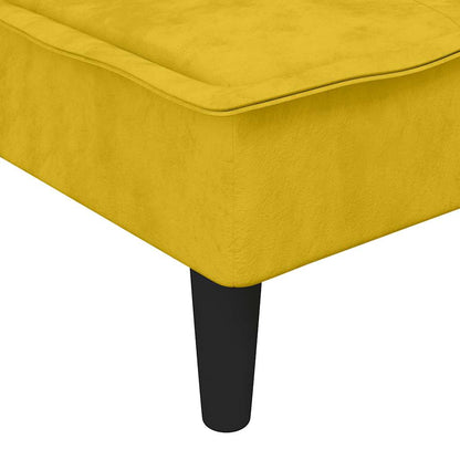 vidaXL Schlafsofa in L-Form Gelb 255x140x70 cm Samt