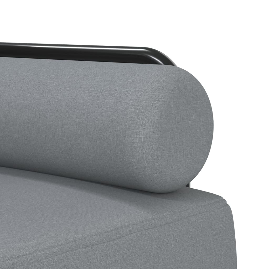 vidaXL Schlafsofa in L-Form Hellgrau 260x140x70 cm Stoff