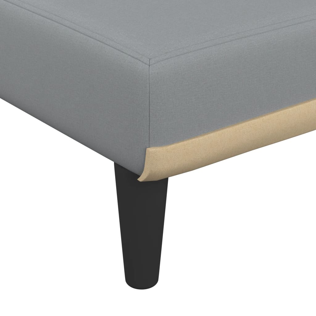vidaXL Schlafsofa in L-Form Hellgrau 260x140x70 cm Stoff