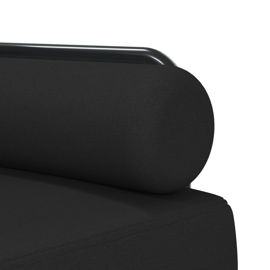 vidaXL Schlafsofa in L-Form Schwarz 260x140x70 cm Stoff
