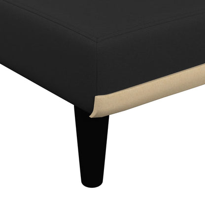 vidaXL Schlafsofa in L-Form Schwarz 260x140x70 cm Stoff