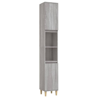 vidaXL Ensemble de meubles de salle de bain 3 pcs Gris Aggloméré Sonoma