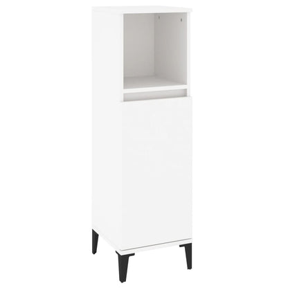 vidaXL Ensemble de meubles de salle de bain 3 pcs Blanc Matériau à base de bois