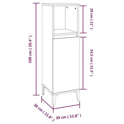 vidaXL 3-tlg. Badmöbel-Set Räuchereiche Holzwerkstoff