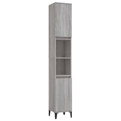 vidaXL Ensemble de meubles de salle de bain 3 pcs Gris Aggloméré Sonoma
