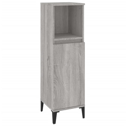 vidaXL Ensemble de meubles de salle de bain 3 pcs Gris Aggloméré Sonoma