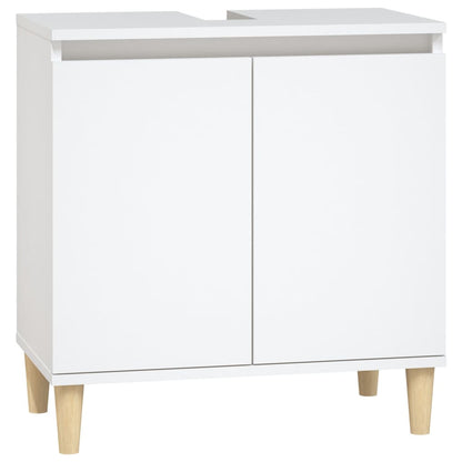 vidaXL Ensemble de meubles de salle de bain 3 pcs Blanc Matériau à base de bois