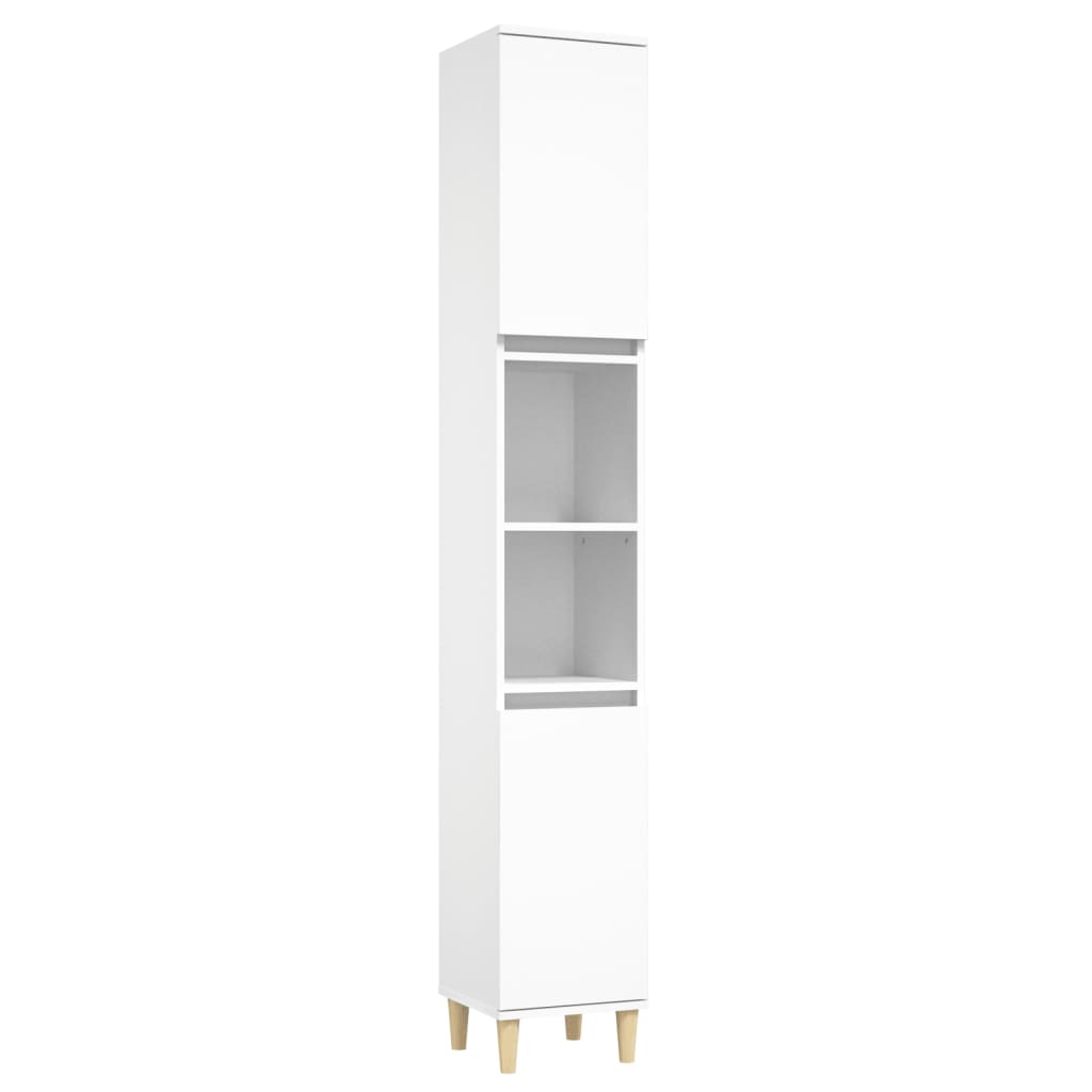 vidaXL Ensemble de meubles de salle de bain 3 pcs Blanc Matériau à base de bois