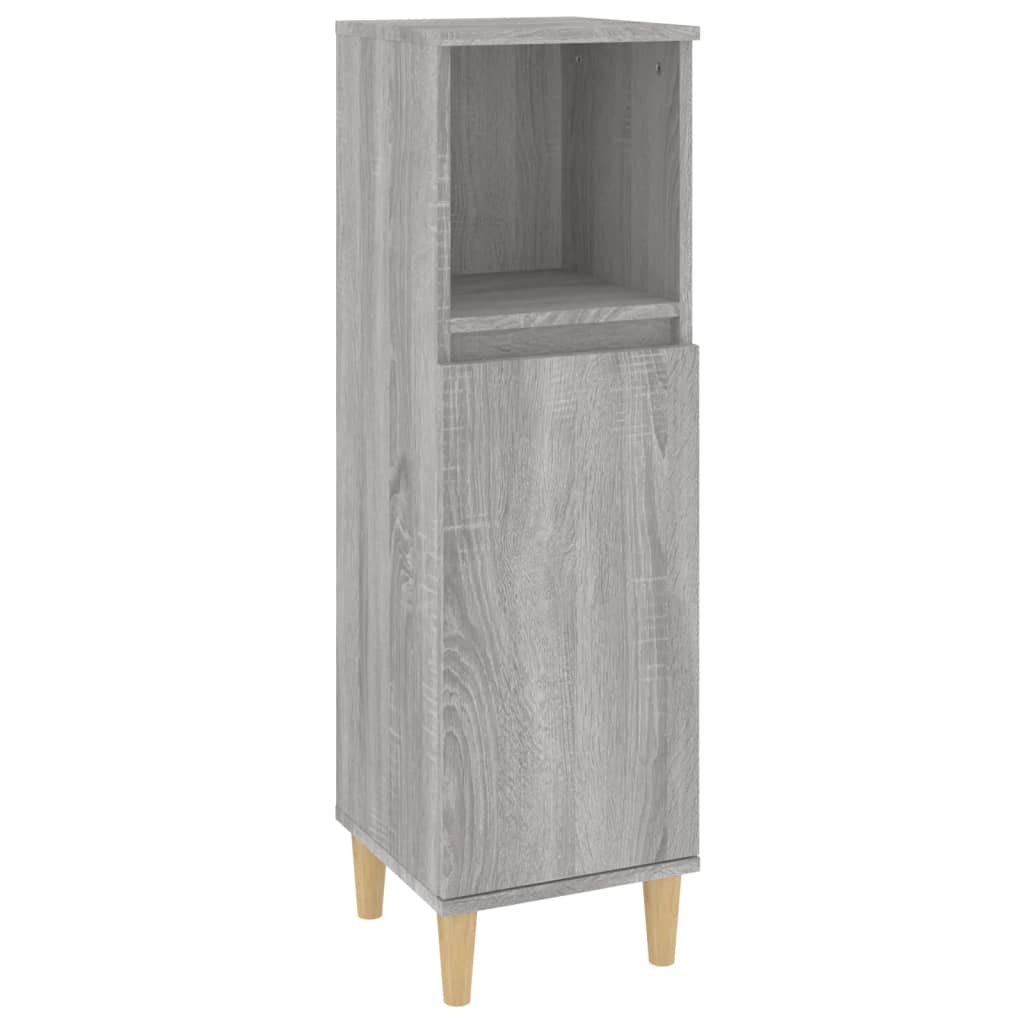 vidaXL Ensemble de meubles de salle de bain 3 pcs Gris Aggloméré Sonoma