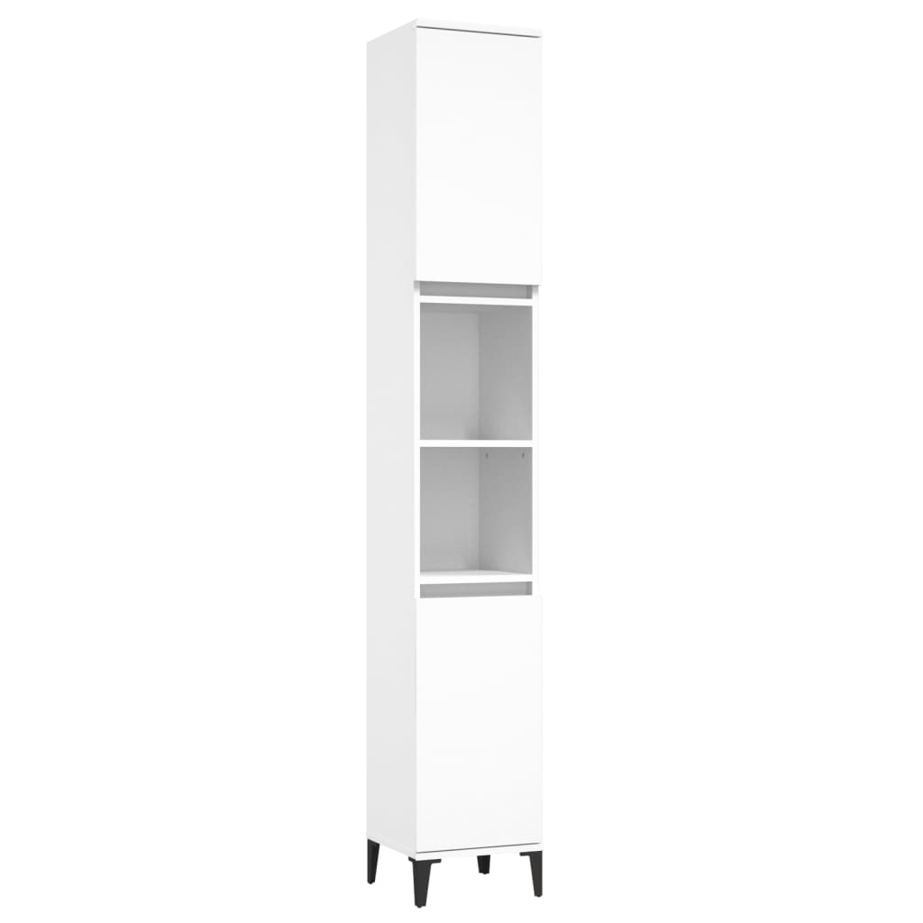 vidaXL Ensemble de meubles de salle de bain 3 pcs Blanc Matériau à base de bois