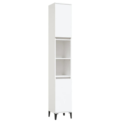 vidaXL Ensemble de meubles de salle de bain 3 pcs Blanc Matériau à base de bois