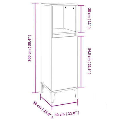 vidaXL Ensemble de meubles de salle de bain 3 pièces Chêne fumé Bois d'ingénierie