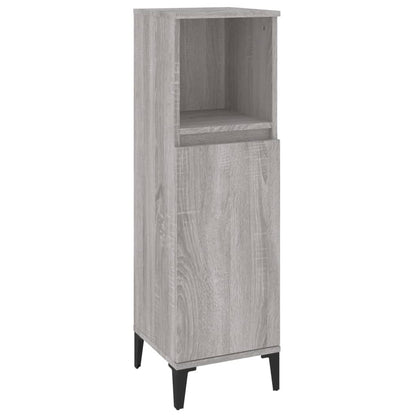 vidaXL Ensemble de meubles de salle de bain 3 pcs Gris Aggloméré Sonoma