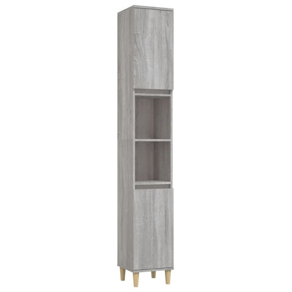 vidaXL Ensemble de meubles de salle de bain 3 pcs Gris Aggloméré Sonoma