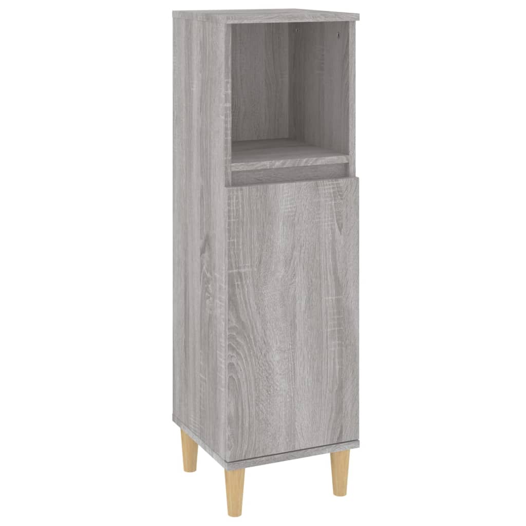 vidaXL Ensemble de meubles de salle de bain 3 pcs Gris Aggloméré Sonoma