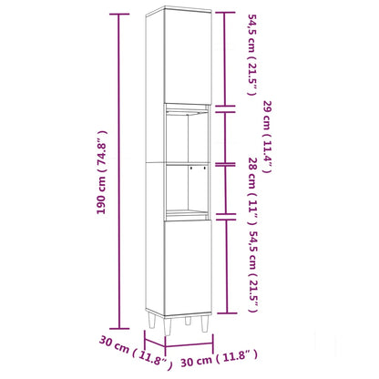 vidaXL Ensemble de meubles de salle de bain 3 pcs Gris Aggloméré Sonoma