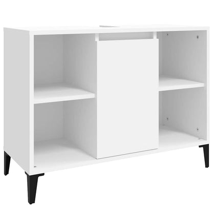vidaXL Ensemble de meubles de salle de bain 3 pcs Blanc Matériau à base de bois
