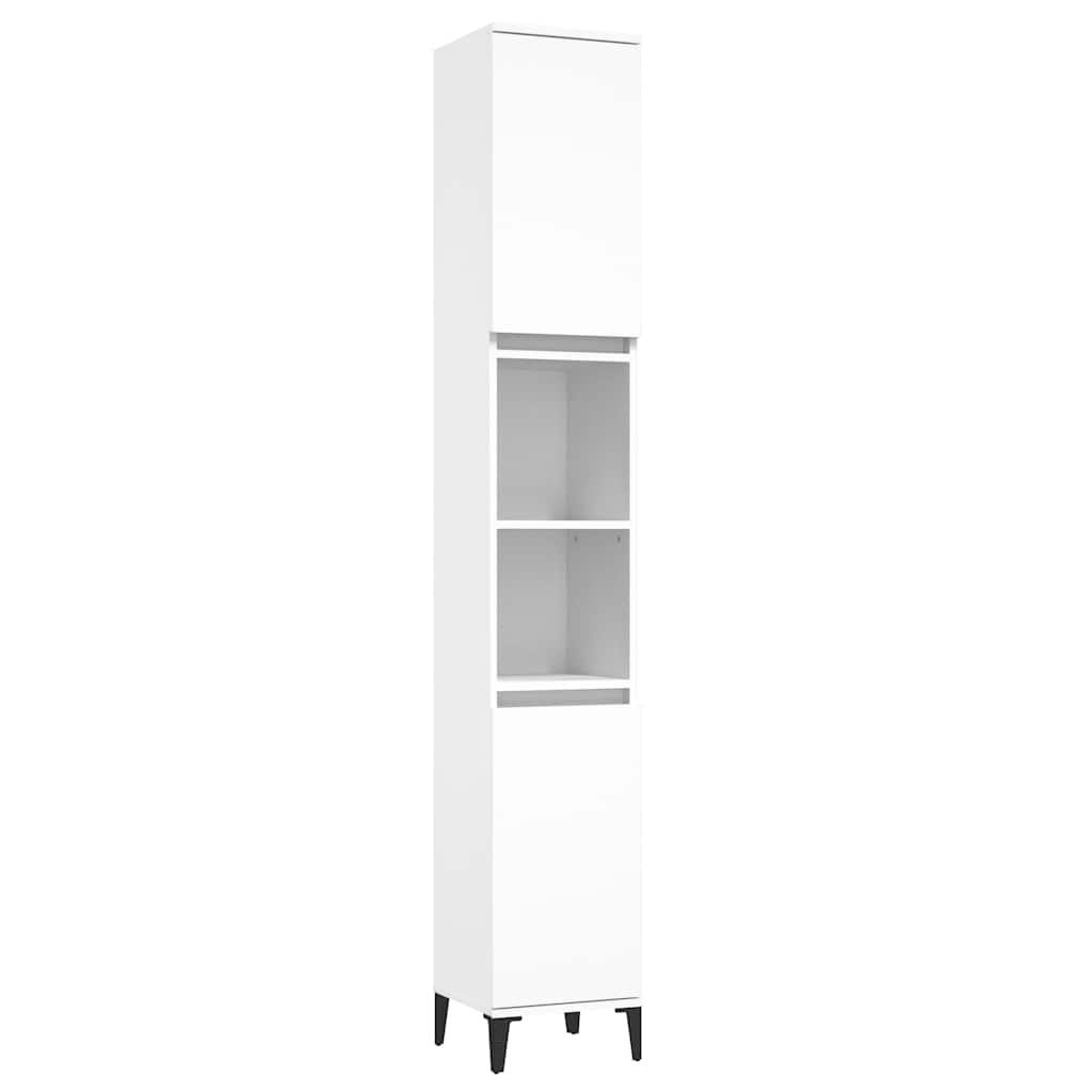 vidaXL Ensemble de meubles de salle de bain 3 pcs Blanc Matériau à base de bois