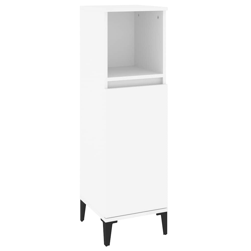 vidaXL Ensemble de meubles de salle de bain 3 pcs Blanc Matériau à base de bois